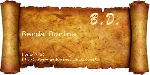 Berda Dorina névjegykártya